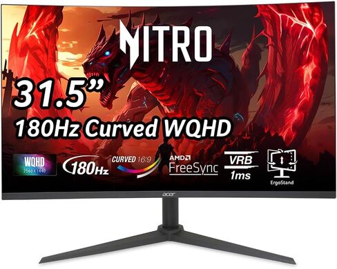 Acer Nitro XZ320QU S3 31.5in Curved WQHD 180Hz Monitor (Renewed) in Kuwait