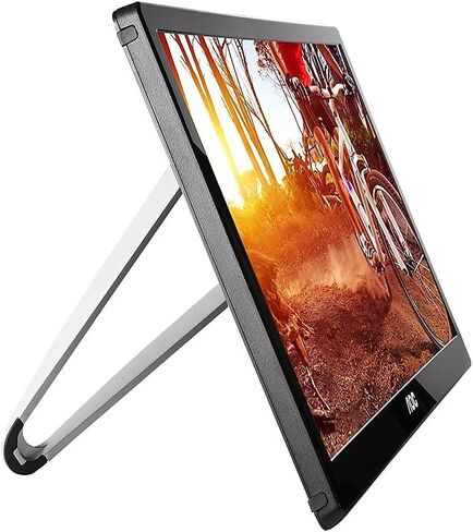 AOC e1659Fwu 15.6-Inch Ultra Slim 1366x768 Res 200 cd/m2 Brightness USB 3.0-Powered Portable LED Monitor w/ Case Black in Kuwait