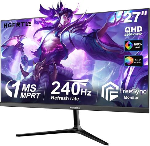 27 Inch 240Hz Gaming Monitor, QHD Fast IPS Monitor, 1ms MPRT in Kuwait