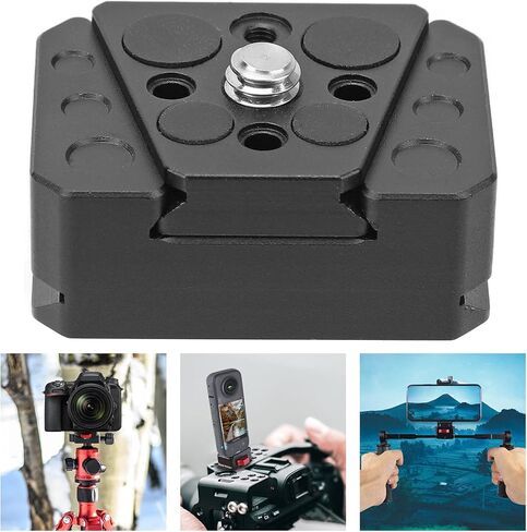 Fabater Mini V Lock Arrow Storage Case Plate for DSLR Tripod, 38mm Dovetail Slot Camera V Lock Plate with Builtin Anti Shake Design, 1/4 Inch Positioning Hole Arrow Storage Case Kit in Kuwait