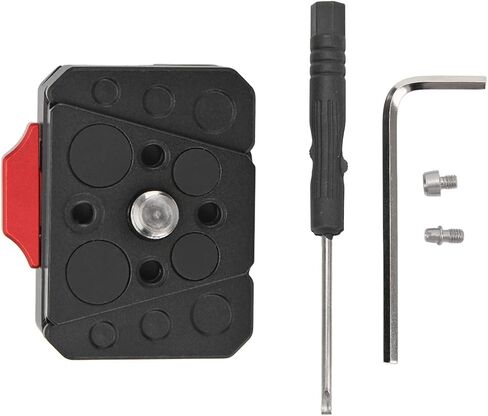Fabater Mini V Lock Arrow Storage Case Plate for DSLR Tripod, 38mm Dovetail Slot Camera V Lock Plate with Builtin Anti Shake Design, 1/4 Inch Positioning Hole Arrow Storage Case Kit in Kuwait