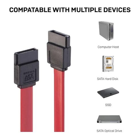 LINDY 0.2m SATA Cable III, 6Gbps Straight HDD SDD Data Cable for SATA HDD, SSD, CD Driver, CD Writer in Kuwait
