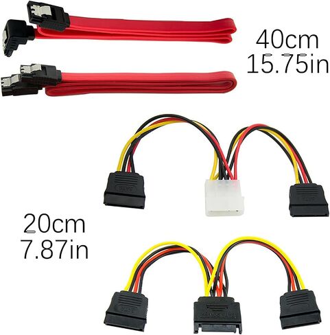 RLECS Dual SSD/HDD Metal Mounting Bracket with Screwdriver/Screws/SATA Power Cable/Data Cable Set in Kuwait