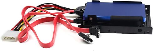 RLECS Dual SSD/HDD Metal Mounting Bracket with Screwdriver/Screws/SATA Power Cable/Data Cable Set in Kuwait