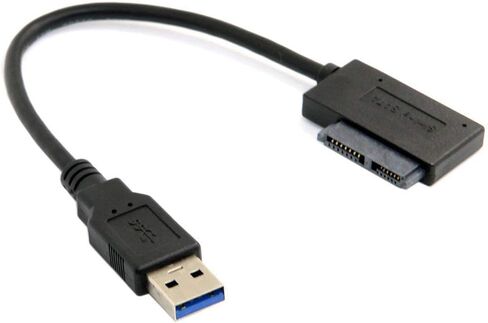USB 3.0 to 7+6 13Pin Slimline Sata Laptop Cd/DVD ROM Optical Drive Adapter Cable Attractive and Professional in Kuwait