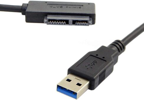 USB 3.0 to 7+6 13Pin Slimline Sata Laptop Cd/DVD ROM Optical Drive Adapter Cable Attractive and Professional in Kuwait