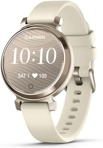 Garmin Lily 2, Small and Stylish Smartwatch, Hidden Display, Patterned Lens, Up to 5 Days Battery Life, Coconut (Renewed) in Kuwait