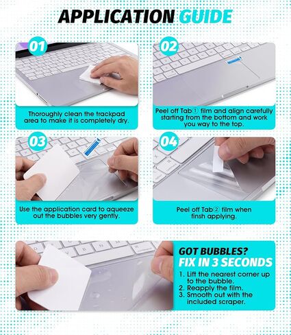 Orzero (3 Pack) Trackpad Protector Cover Compatible with MacBook Neo 13 inch, Clear Anti-Scratch Touch Pad Accessories Skin, Bubble-Free Removable No Residue in Kuwait