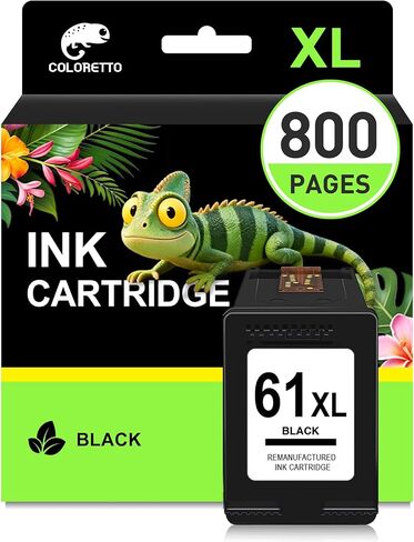 COLORETTO 61XL Black Ink Cartridge for HP 61 Black Ink Cartridge for HP61 in Kuwait