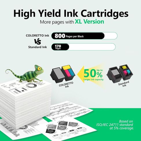 COLORETTO 61XL Black Ink Cartridge for HP 61 Black Ink Cartridge for HP61 in Kuwait
