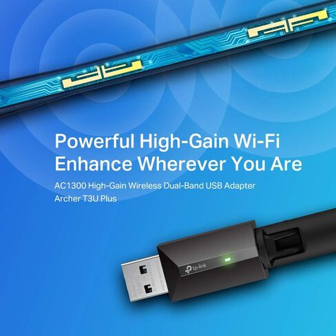 TP-Link Chiavetta WiFi AC1300Mbps Archer T3U Plus, Antenna WiFi USB per PC, Adattatore WiFi Alto Guadagno, USB 3.0 in Kuwait