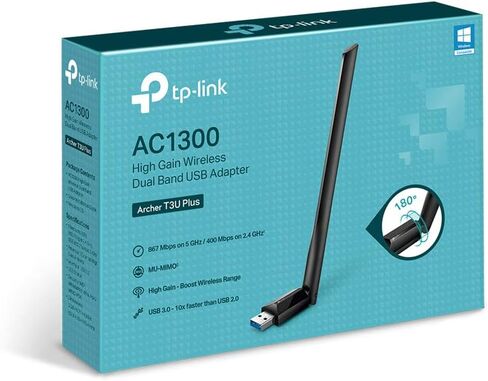 TP-Link Chiavetta WiFi AC1300Mbps Archer T3U Plus, Antenna WiFi USB per PC, Adattatore WiFi Alto Guadagno, USB 3.0 in Kuwait