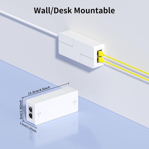 2.5Gb PoE+ Injector, 30W Power Over Ethernet Adapter in Kuwait