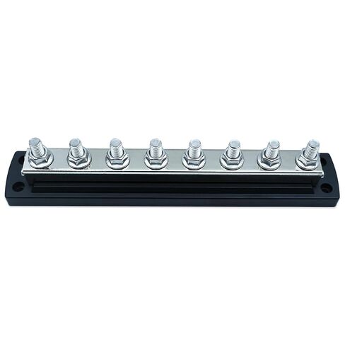 2107 Powerbar 600A Power Distribution Block, Compatible with Blue sea Systems, 8X3/8-16 Terminal Studs, 600A 300V AC / 48V DC, Tin-Plated Copper Bus Bar, Heavy Duty for Marine, Automotive, RV, Solar in Kuwait