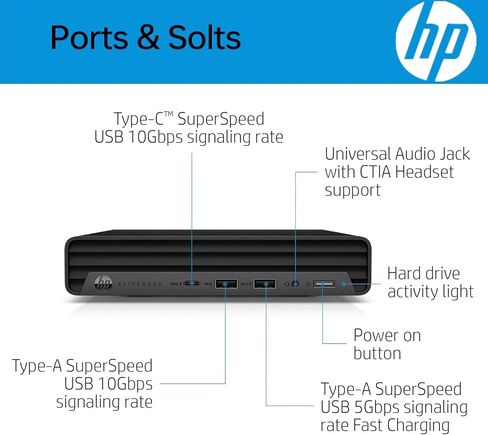 HP EliteDesk 800 G6 Mini Desktop Computer Tiny PC, Core i5 (Renewed) in Kuwait