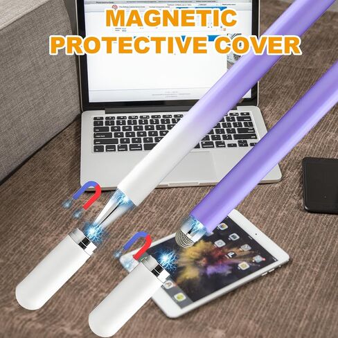 Stylus Pen for Touchscreen (5 Pack), with Magnetic Pen Cap, 2 in 1 High Precision Stylus Pen for iPad/iPhone/Nintendo Switch/Samsung/Android Smartphone and Tablets, Compatible with All Touch Screen in Kuwait