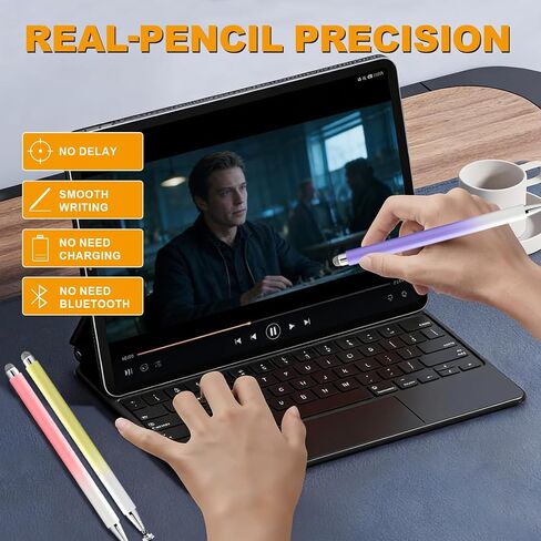 Stylus Pen for Touchscreen (5 Pack), with Magnetic Pen Cap, 2 in 1 High Precision Stylus Pen for iPad/iPhone/Nintendo Switch/Samsung/Android Smartphone and Tablets, Compatible with All Touch Screen in Kuwait