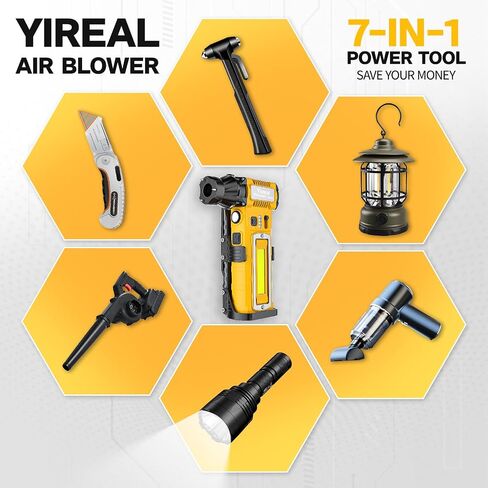 Electric Air Duster 180000RPM 8000mAh (Canary Yellow) in Kuwait
