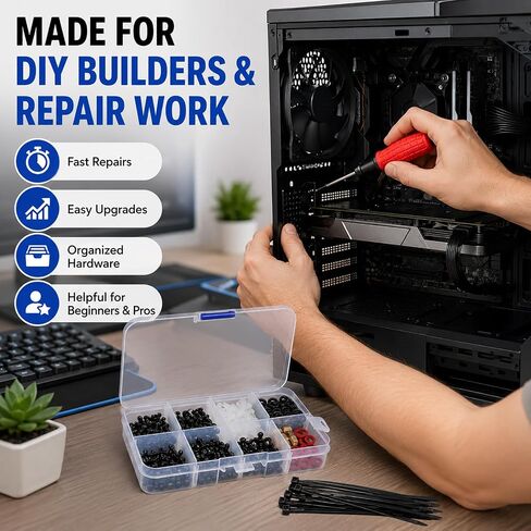 Computer Screws Assortment Kit with Screwdriver and Standoffs in Kuwait
