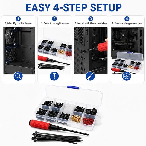 Computer Screws Assortment Kit with Screwdriver and Standoffs in Kuwait