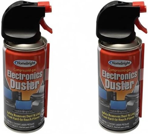 Compressed Air Duster for Electronics – Pack of 2 Cans, Multi-Purpose Air Duster Cleaner for Keyboard, PC, Laptop, Office Equipment & Home Electronics in Kuwait