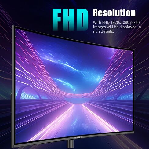 Viewedge 27 inch Curved Gaming Monitor 180Hz 1ms 1080p Computer Monitor in Kuwait