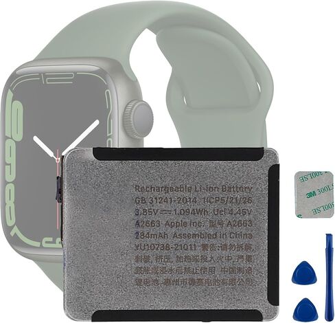 A2663 3.85V 284mAh Battery, Compatible with Watch Series 7 41mm,Comes with a Battery Installation Tool in Kuwait