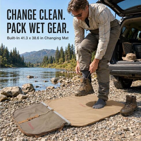 Fly Fishing Wader and Boot Bag with Built-In Changing Mat in Kuwait