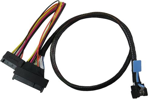 Micro SATA Cables|PCIe Gen4 Mini Cool Edge IO 38pin to U.2 (SFF-8639) Cable 50 CM in Kuwait