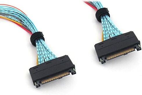 Micro SATA Cables SFF-8639 68 Pin U.2 Male to Male Cable - 12 Inch: Compatible with SFF-8639 NVMe SSD Adapter and NVMe SSD to PCI-e Adapter in Kuwait