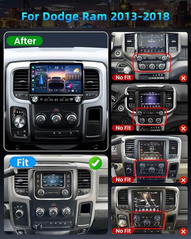 4GB RAM+64GB ROM Car Radio for Dodge Ram 1500 2500 3500 2013-2018 in Kuwait