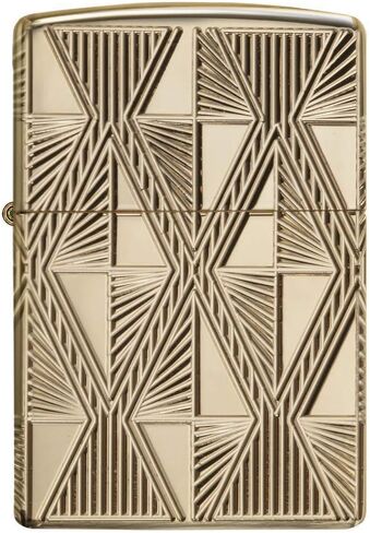 Zippo Luxury Diamond Design Pocket Lighter, Brass, One Size in Kuwait