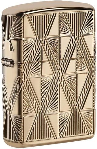 Zippo Luxury Diamond Design Pocket Lighter, Brass, One Size in Kuwait