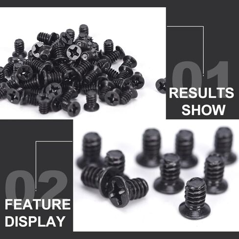 PRETYZOOM 100 Pcs Metal Hard Disk Screws for 3.5 Inch Hard Drive Hot Swap Tray with High Hardness, for Computer Case Mounting Indoor and Outdoor Use in Kuwait