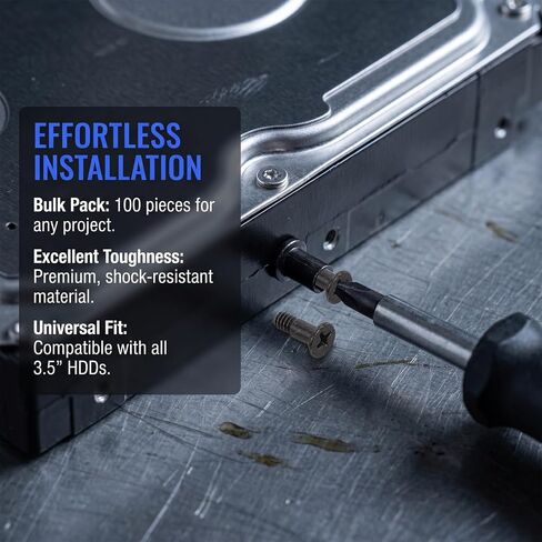 100pcs Hard Drive Mounting Screws for 3.5 Inch HDD and SSD in Kuwait