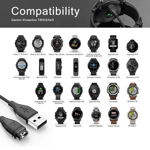 Charger for Garmin Venu/Venu 3/3S/2/2 Plus/2S/Sq 2/Sq Watch Cable in Kuwait