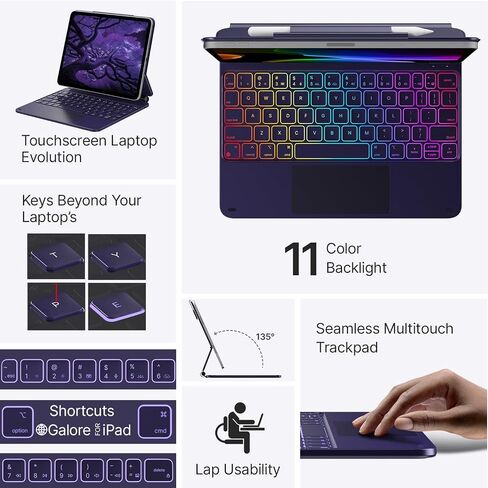 typecase Edge Magic-Style Keyboard Case for iPad Air 11/Pro 11 Gen 1-4 in Kuwait