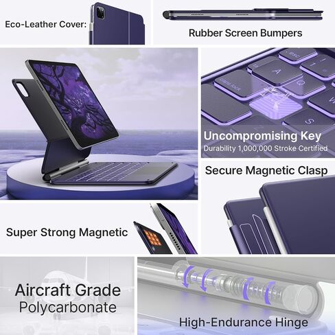 typecase Edge Magic-Style Keyboard Case for iPad Air 11/Pro 11 Gen 1-4 in Kuwait
