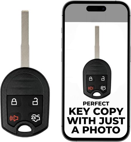 Cut Remote Head Key Fob Replacement Fits with Ford Focus Escape Transit Transit Connect Fiesta C-Max 2012 2013 2014 2015 2016 2017 2018 2019 2020 2021 Car Key Remote (4 Buttons) in Kuwait