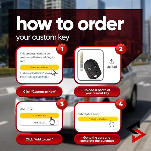 Cut Remote Head Key Fob Replacement Fits with Ford Focus Escape Transit Transit Connect Fiesta C-Max 2012 2013 2014 2015 2016 2017 2018 2019 2020 2021 Car Key Remote (4 Buttons) in Kuwait