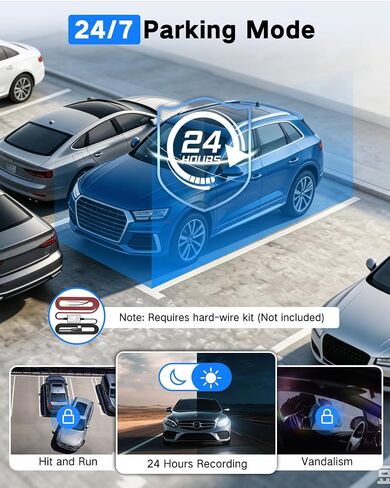 4K+2.5K Dual Dash Cam Front and Rear with 64GB Card in Kuwait