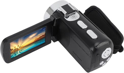 4K Video Camera Camcorder Professional Recording Cam Digital Video Recorder with LED Fill Light for Travelers in Kuwait