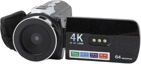 4K Video Camera Camcorder Professional Recording Cam Digital Video Recorder with LED Fill Light for Travelers in Kuwait