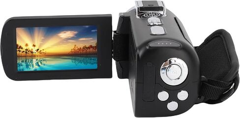 4K Video Camera Camcorder Professional Recording Cam Digital Video Recorder with LED Fill Light for Travelers in Kuwait