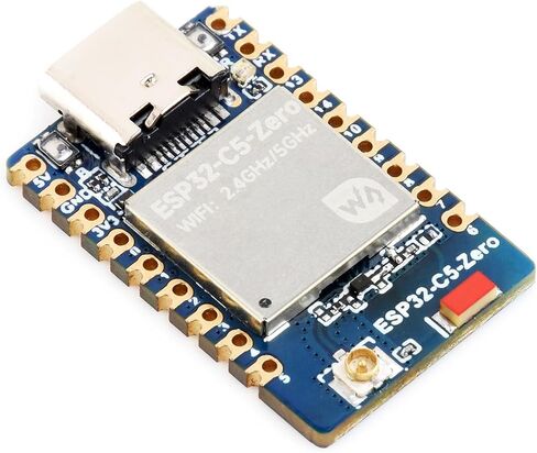 Waveshare ESP32-C5 Mini Development Board, Equipped with 32-bit RISC-V Processor, Integrated 2.4GHz/5GHz Dual-Band Wi-Fi 6 and BLE 5 in Kuwait