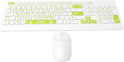Zunate Oversize Letter Wireless Keyboard Mouse Set (Green) in Kuwait