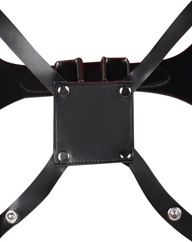Harness Shoulder Holster Cosplay Harness Gun Bag Black PU Leather Adjustable Waist Belt Set (Black, Medium) in Kuwait