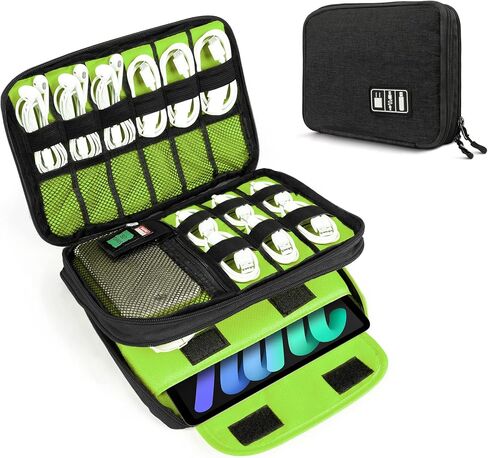 Luxtude Travel Cable Organizer Bag, Flat Cord Organizer Case in Kuwait