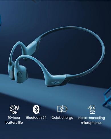 SHOKZ OpenRun Pro - Open-Ear Bluetooth Bone Conduction Sport Headphones - Sweat Resistant Wireless Earphones for Workouts and Running with Premium Deep Base - Built-in Mic (Renewed) in Kuwait