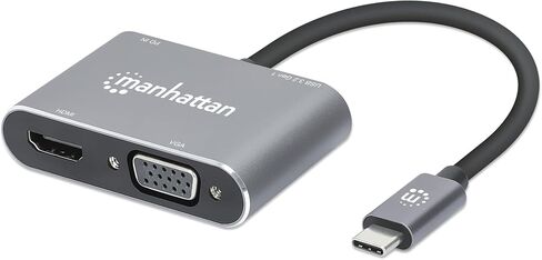 MANHATTAN USB-C to HDMI VGA Adapter 4-in-1 Docking Hub, 87W PD in Kuwait